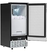 Bar Ice Maker, Freestanding Commercial Ice Maker Machine, Stainless Steel  Ice Machine for Commercial, 99lbs/24H Under Counter Ice Maker for  Home/Office/Bar/Restaurant, 33lbs Storage Capacity, A3385 