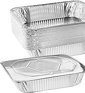 9 X 13 ” Aluminum Foil Pans (30 Pack), Durable Disposable Grill Drip  Grease Tra