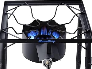 Free Shipping! Flame King Heavy Duty 100K BTU Turkey Fryer Single Propane  Burner Bayou Cooker Outdoor Stove - Walmart.com - Walmart.com