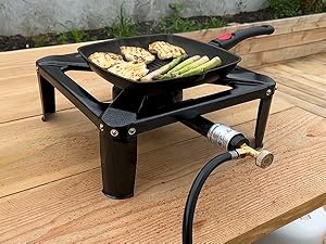 Flame King Portable Gas Stove, Single Burner Propane Stove with QCC1 Type-1  Valve, 120K BTU, 9 lbs - Walmart.com