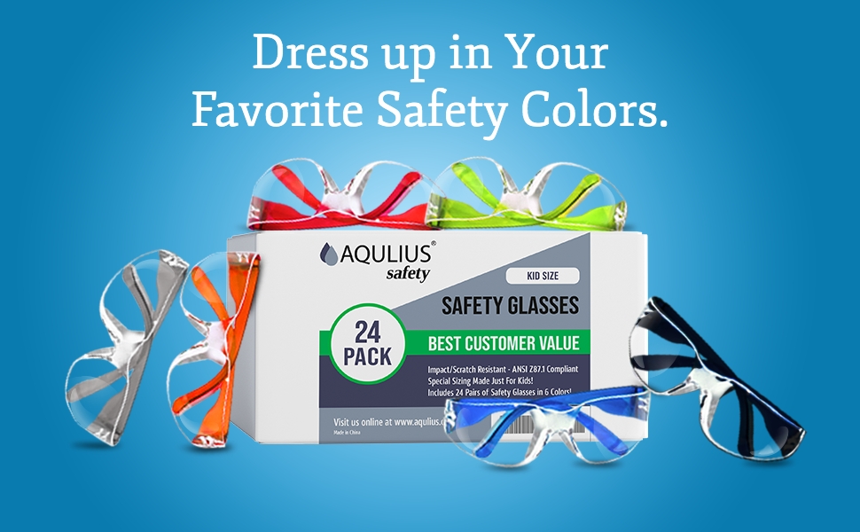 Aqulius 24 Pack Tinted Safety Glasses for Construction, Shooting & Lab  Work, UV Resistant, Scratch Resistant 