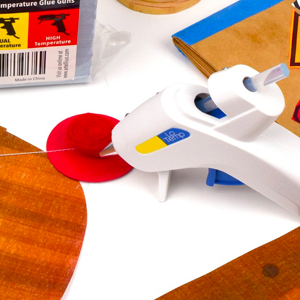  Rebower Hot Glue Sticks Mini Adhesive Hot Melt Glue Gun Sticks,  [for Art, Craft, DIY, Card Making] - 0.27 x 10/Brown/20 Pcs