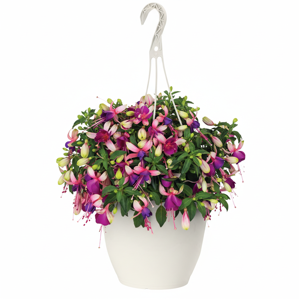 Expert Gardener 1.5 Gallon Fuchsia Hanging Basket Live Plant