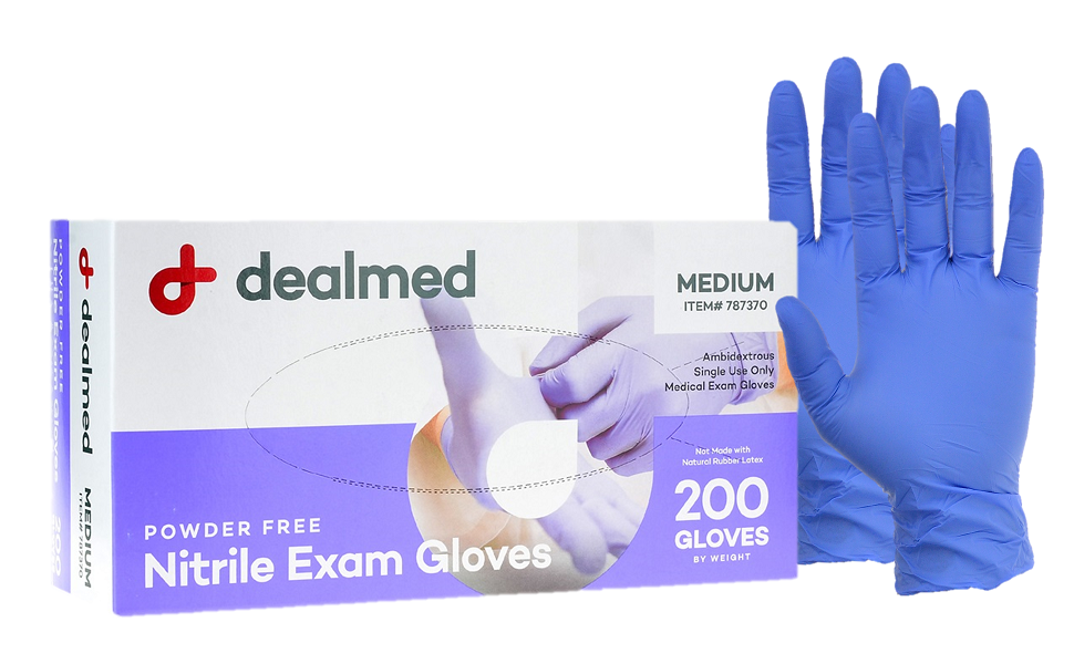 Dealmed Nitrile Medical Grade Exam selling Gloves MEDIUM 2000/CASE