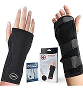 Doctor Developed Carpal Tunnel Wrist Brace Night Support with Splint  [Single] Wrist Support and Sleep Brace -Registered Class I Medical Device 