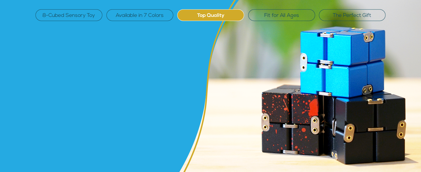 PILPOC theFube Fidget Cube - Fidget Toys Deluxe, Anti Stress Adultes et  Enfants - Étui de Protection Premium, Cube Anti Stres