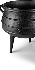 Bruntmor 6 Quarts Pre-Seasoned Giant Cauldron Cast Iron Potjie Pot, 6  Quarts - Kroger