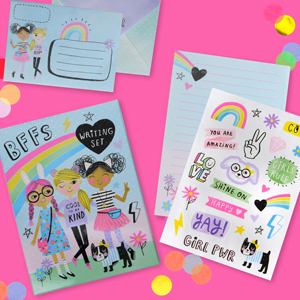 Unicorn Stationery Set, Kids Stationery, Writing Set for Girls, Kids  Writing, Notepad Set, Penpal, Unicorn, Rainbow Stickers 