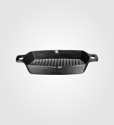 Crtynell Fry Pan,Cast Iron Griddle Reversible Dual Handle Ribbed Round Cast  Iron Frying Pan for Gas Electric Stovetop,Cast Iron Grill 