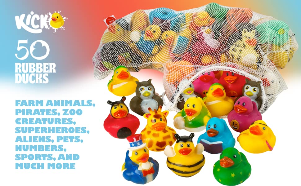 Kicko 2 Assorted Rubber Ducks For Sensory Play, 12 Pack : Target