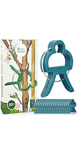 OwnGrown Garden Ties 11yd Green Plant Ties Hook and Loop Tape for Indoor and Outdoor, Size: Large