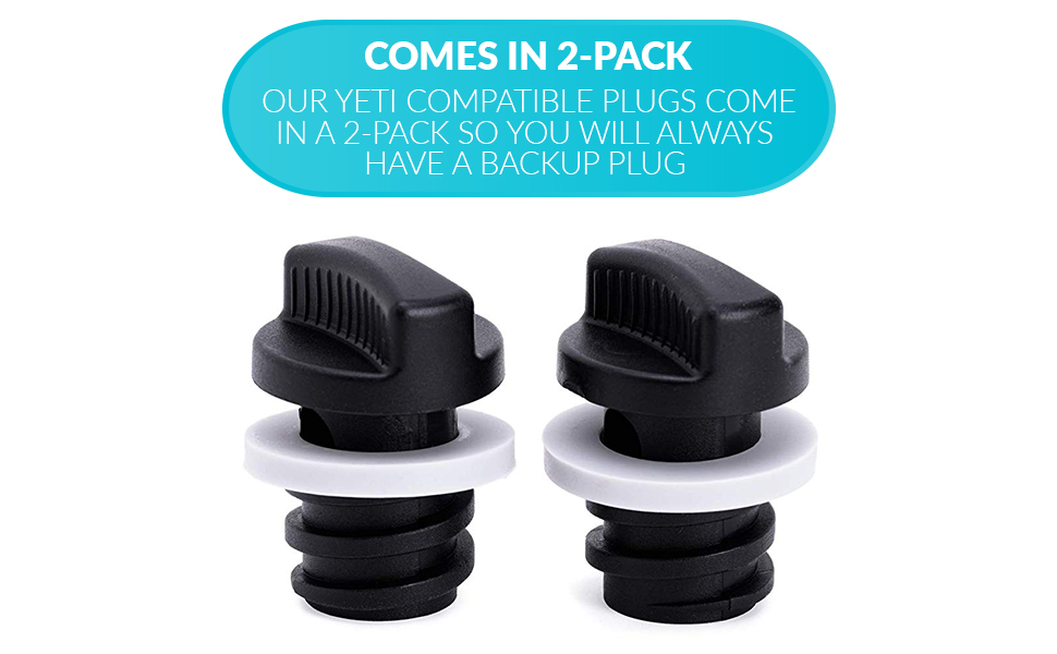 showingo 2 Pack Cooler Drain Plugs for YETI Cooler Accessories, Large &  Small Drain Plug Cooler