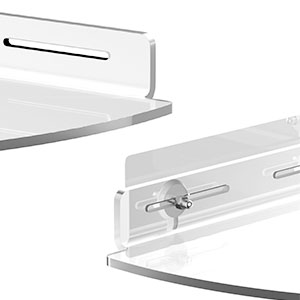 GeekDigg 2 Pack Corner Shower Caddy, Transparent Acrylic Shelf