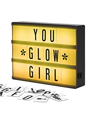 My Cinema Lightbox - Cinema Light Box, 30x23cm - Light Box with 100 Letters  and Numbers - Personalised Light Box Sign, DIY Light Box Signs : :  Office Products
