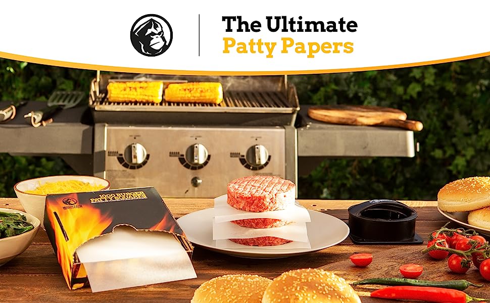 EcoQuality [1000 Pack] Burger Patty Liner Paper 5.5 x 5.5 Inches - Square Patty Papers, Baking Parchment Hamburger Patty Papers, Cookies