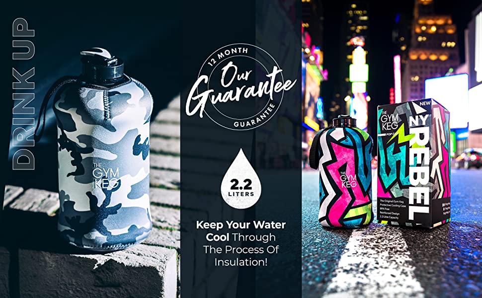 THE GYM KEG Botellas de agua deportivas de 2.2 L aisladas | Medio galón |  Jarras de agua grandes par…Ver más THE GYM KEG Botellas de agua deportivas