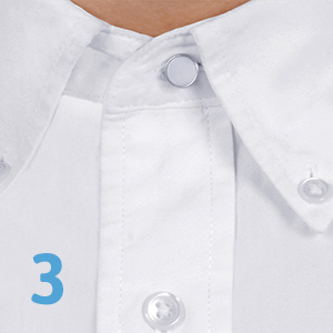 Comfy Clothiers Collar Extender - Men and Women's Shirt Button Extender -  Pack of 5 White Expanders with Durable, Soft and Elastic String - Neck