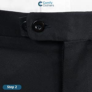 Comfy Clothiers Elastic Waist Extender for Black Shorts & Pants (5-Pack in  Black) - Strong Adjustable Pants Button Extenders 