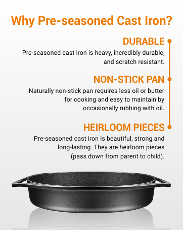 Bruntmor Double Handled Non-stick Enameled Black Cast Iron Round Tarte  Tatin Dish Pan Mini Roasting Dish, Black : Target