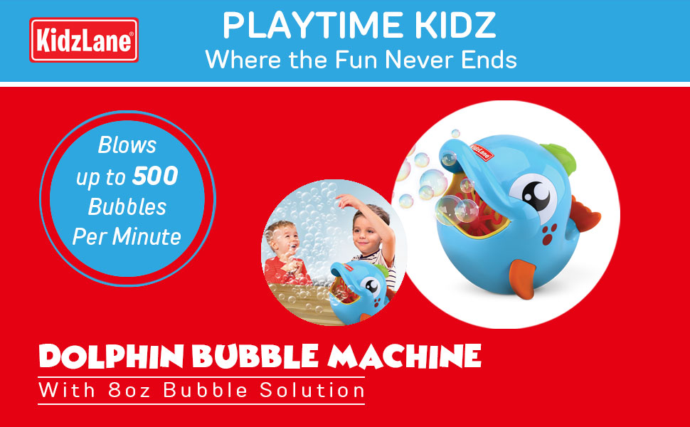 Kidzlane Bubble Machine, Bubble Blower for Big Bubbles 500-1000 Bubbles  Per Min