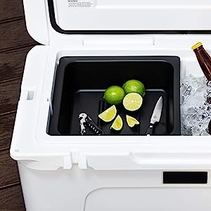 Maplefield Cooler Tray for Yeti Roadie 24 Cooler Accessories - Dry Goods Plastic Cooler Basket - Camping Cooler Organizer - Keep Food Staying Cool 