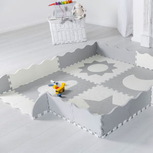 Extra Large 5×7 Non-Toxic Foam Play Mat - Grey/White – Wee Giggles