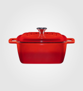 Brandani Light Weight Cast Iron Dutch Oven Porcelain Enamel 10.5 Inches 5  Qt Red