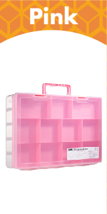 Bins & Things Stackable Toys Organizer Storage Case Compatible with Beyblade, Hot Wheels, Pink