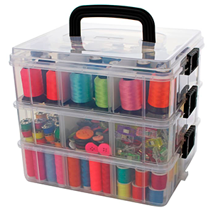 Stackable Craft Storage Container With Clear 40 Compartments - Large –  G-Rack US