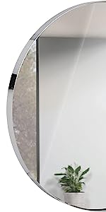 18 Gold Circle Deep Set Metal Round Frame Mirror Contemporary Gold Wa –  Hamilton Hills