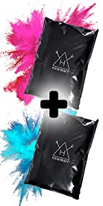 Hawwwy Color Run Powder - Colored Powder for Holi Fesitval - Gender Reveal  Burnout Powder - Fun Run Powder - Color Smoke for Photography - 3lbs Pink