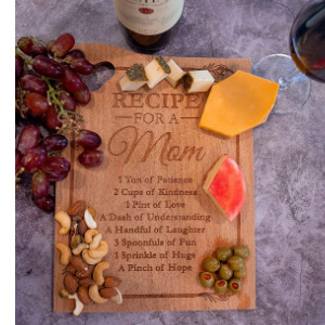 KITCHENVOY Mom Cutting Board Special Love Heart Poem Laser Engraved Bamboo  Board as Gift for Mom on Mother's Day, Holiday - Birthday Presents for