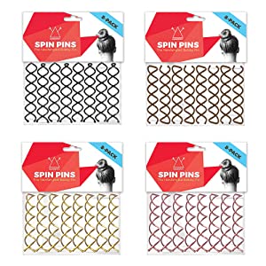 HAWWWY Light Brown 8 Pack Spiral Bobby Pins, Spin Pins, Bun Maker