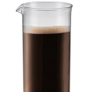 Bruntmor 34 Oz French Press Replacement Glass Beaker Carafe, 8 Cup Glass  French Press Replacement Beaker, Thick Glass made of borosilicate glass