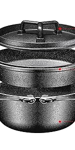 Bruntmor 4 Piece Camping Cooking Set With Bag - Pre Seasoned Cast Iron Pots  & Pans, 2.6 H 6.61 L 2.68 W - Fry's Food Stores