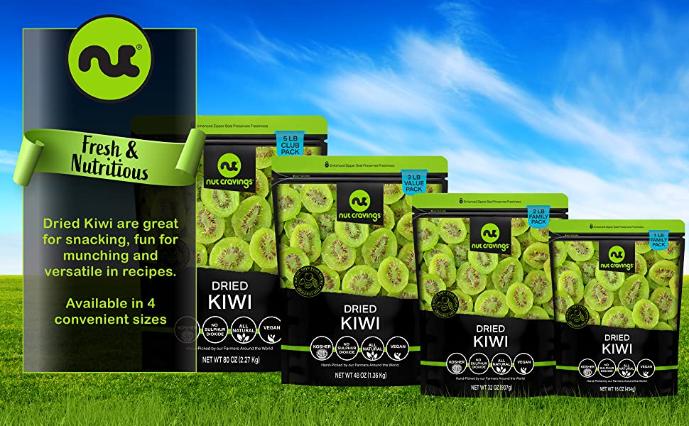  Dried Kiwi Fruit Slices, 1 Pound. Dried Kiwis Fruit, Dehydrated  Kiwi Slices, Kiwi Dried fruit. All Natural, Non-GMO, Lightly sweetened  Dried Kiwifruit Slices. 16 Ounces. : Grocery & Gourmet Food