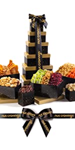 Gourmet Food Gift Basket Tower Snack Gifts for Women, Men, Families,  College – Delivery for Holidays, Appreciation, Thank You, Congratulations