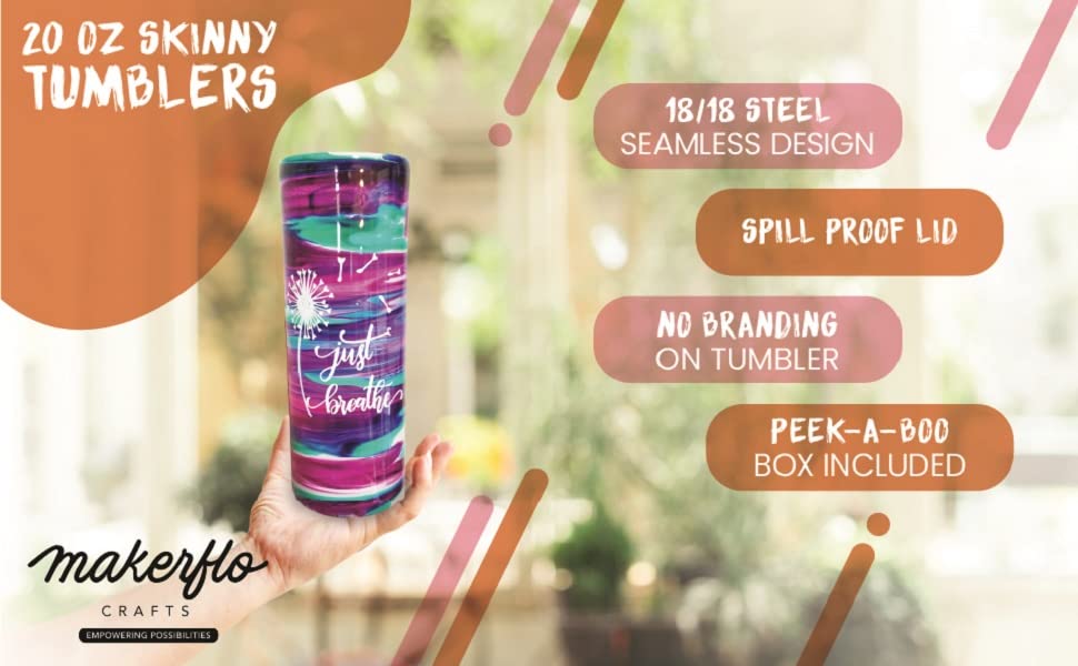 14oz Skinny Tumbler – MakerFlo Crafts