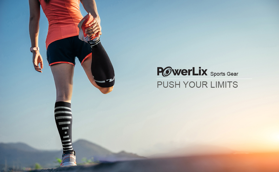 Powerlix Calf Compression Sleeve (pair) – Calf Cramp & Shin Splint