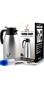 TOMAKEIT SS-W030 Airpot Coffee Carafe Thermal 3L(102 Oz) Insulated