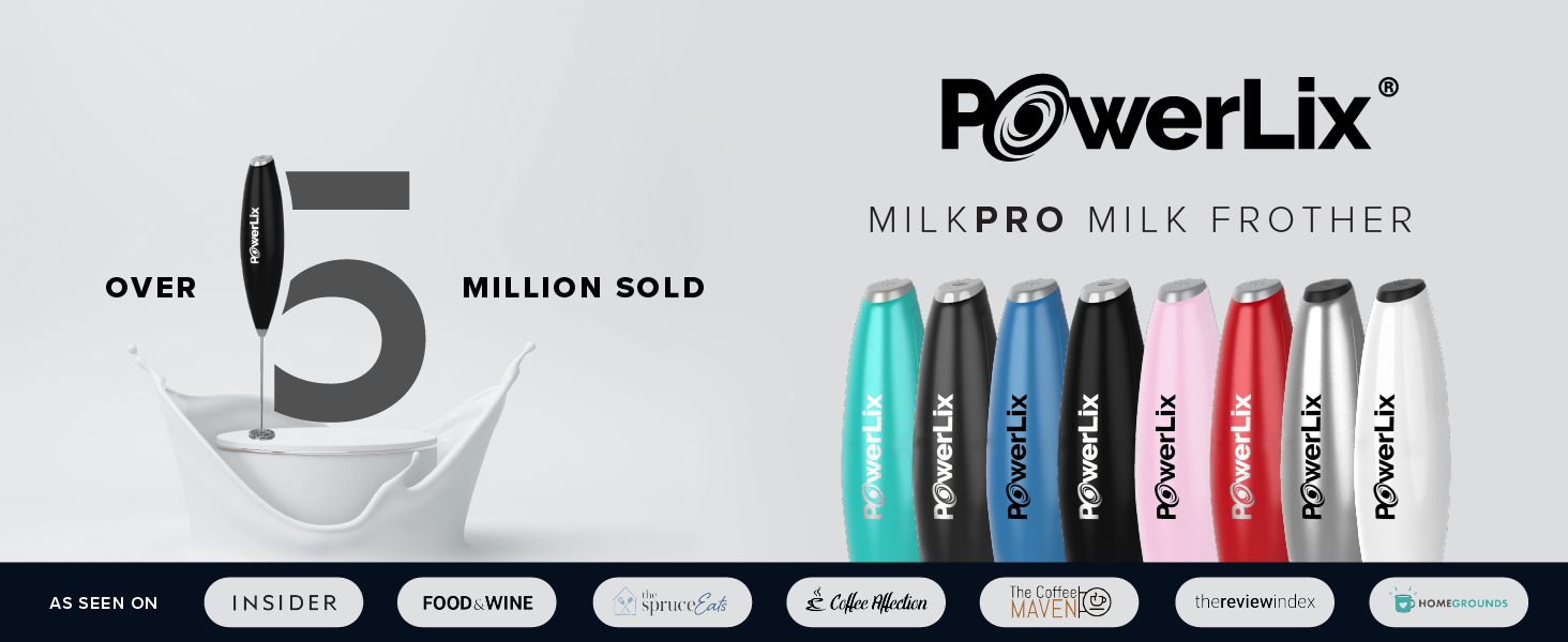 PowerLix Milk Frother Handheld Battery Operated Electric Foam Maker Fo –  Advanced Mixology