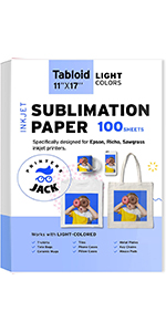 Printers Jack Light Color Epson Sublimation Paper A4 8.3x11 120 gsm- 100  Sheets 