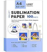 Printers Jack Iron-On Heat Transfer Paper for Dark Fabric 20 Pack 8.3x11.7  T-Shirt Transfer Paper for Inkjet Printer Wash Durable, Long Lasting  Transfer, No Cr…
