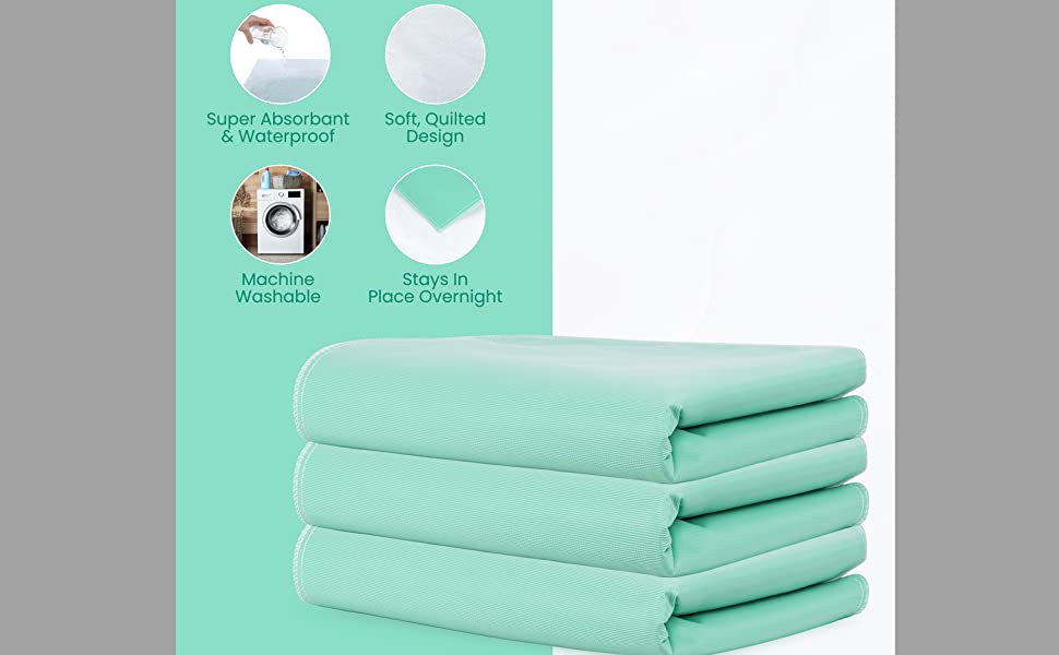 New Inspire Washable and Reusable Incontinence Bed Pads