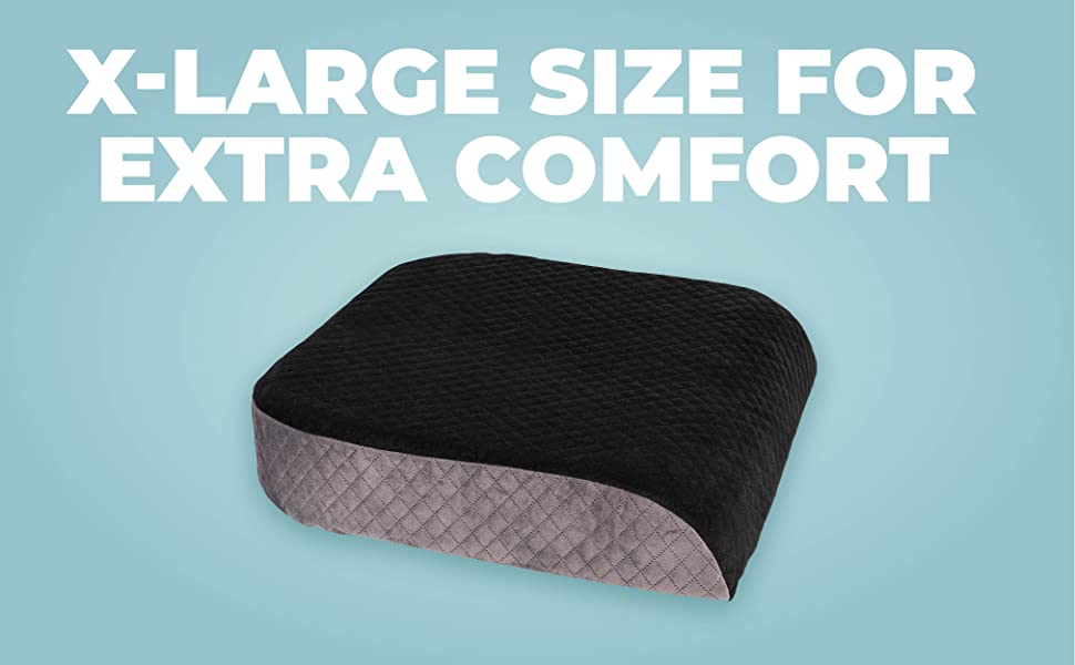 4 Inch Extra Thick Seat Cushion, Dual Layer Memory Foam Chair Cushions,  Comfort