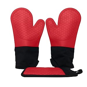  Oven Mitts and Pot Holders Set, Heat Resistant Oven