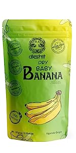 Akshit Dried Banana Chips, Organic Dried Sweet Apple Bananas